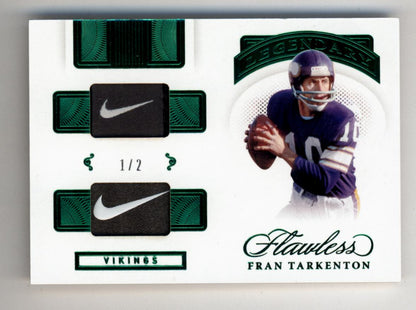 Fran Tarkenton 2021 Flawless Legendary Materials Sapphire 1/2 Nike Swoosh