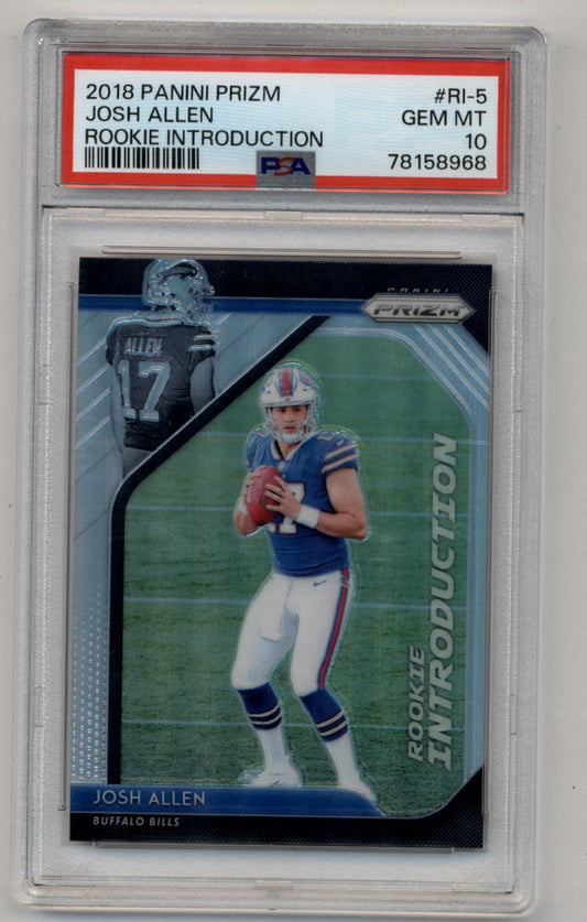 Josh Allen 2018 Prizm Rookie Introductions PSA 10 Gem Mint 8968