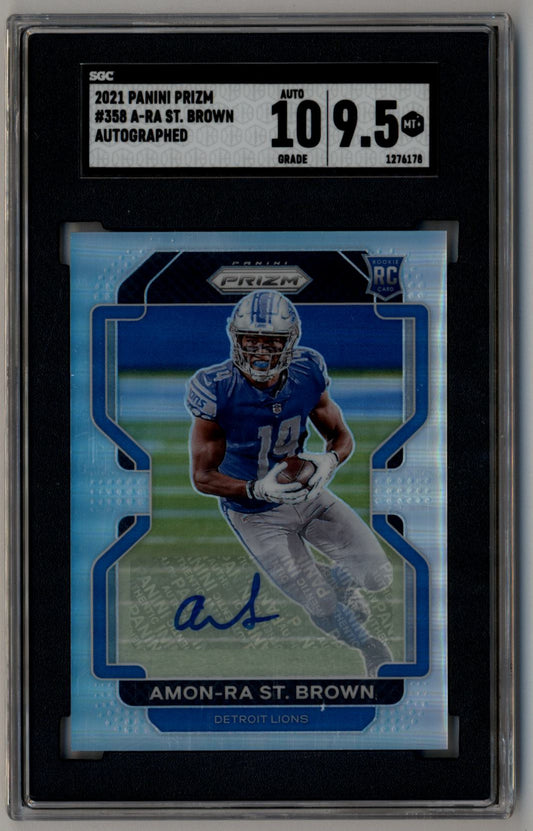 Amon-ra St.Brown 2021 Prizm Rookie Auto #358 SGC 9.5 Gem Mint Auto 10