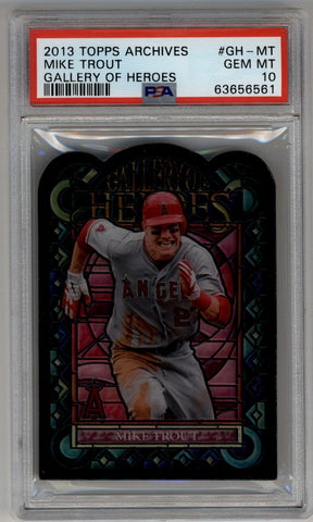 Mike Trout 2013 Topps Archives Gallery of Heroes PSA 10 Gem Mint