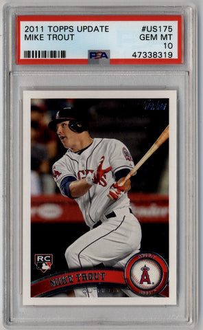 Mike Trout 2011 Topps Update Rookie #US175 PSA 10 Gem Mint 8319