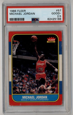 Michael Jordan 1986-87 Fleer Rookie #57 PSA 2.5 Good+