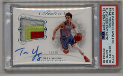 Trae Young 2018-19 Flawless Patch Auto Trae Young 13/15 PSA 10 Gem Mint Auto 10