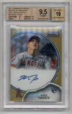 Mike Trout 2011 Bowman Sterling Rookie Auto Gold Refractor 48/50 BGS 9.5 Gem Mint