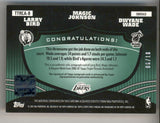 Magic Johnson Larry Bird Dwyane Wade 2006-07 Triple Threads Relics Combo Auto Emerald 06/18