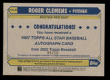 Roger Clemens 2022 Topps '87 Topps All-Star Auto Red 05/10
