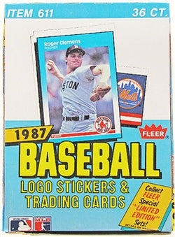 1987 Fleer Baseball Wax Box