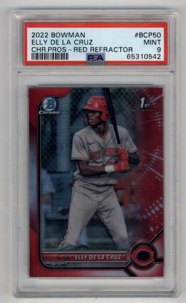 Elly De La Cruz 2022 Bowman Chrome Prospect Red Refractor