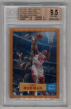 Dennis Rodman 2007-08 Topps Chrome 1957-58 Variations Refractors Orange #93 077/199 BGS 9.5 Gem Mint