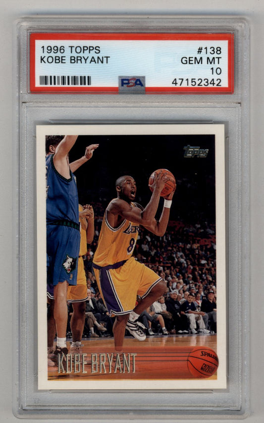 Kobe Bryant 1996-97 Topps #138 Rookie PSA 10 Gem Mint 2342