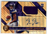 Justin Jefferson 2020 Panini Gold Standard #218 Relic Auto 57/99