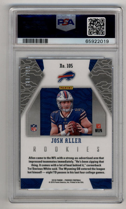 Josh Allen 2018 Panini Phoenix Red #105 180/299 PSA 9 Mint