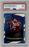 Patrick Mahomes 2017 Donruss #327 Rated Rookie RC PSA 9 Mint 6944