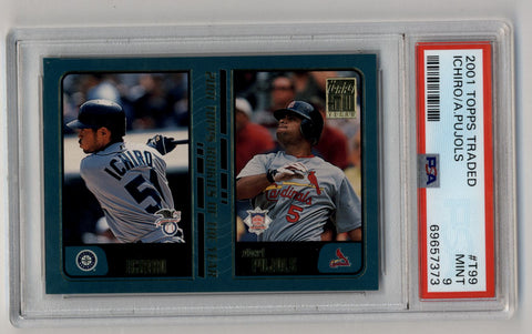 Ichiro Suzuki/Albert Pujols 2001 Topps Traded #T99 ROY PSA 9 Mint