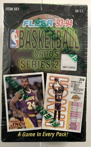 1993-94 Fleer Basketball Series 2 Basketball Box