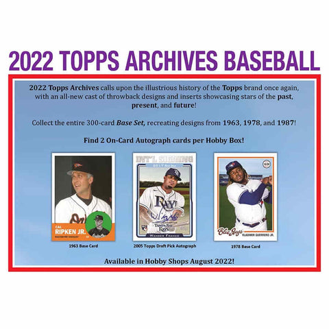 2022 Topps Archives Baseball Hobby Box - 10 Box Case