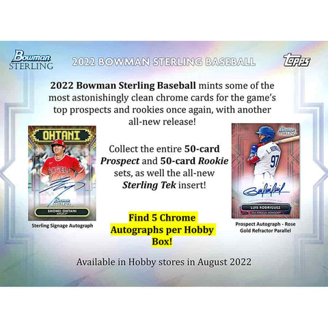 2022 Bowman Sterling Baseball Hobby Box