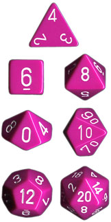 Chessex Polyhedral 7-Die Set Purple/White