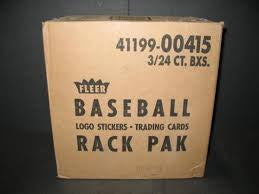 1990 Fleer Baseball Rack 3-Box Case
