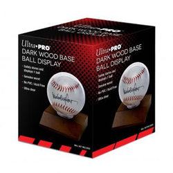 Ultra Pro Dark Wood Base Baseball Display