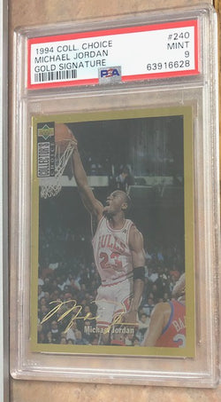 Michael Jordan 1994-95 Collector's Choice #240 Gold Signature PSA 9 Mint