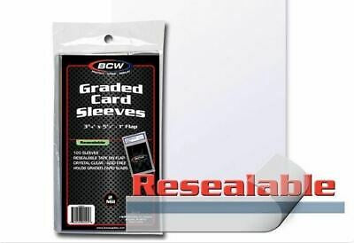 BCW GRADED CARD SLEEVES RESEALABLE BAGS Pack (100)