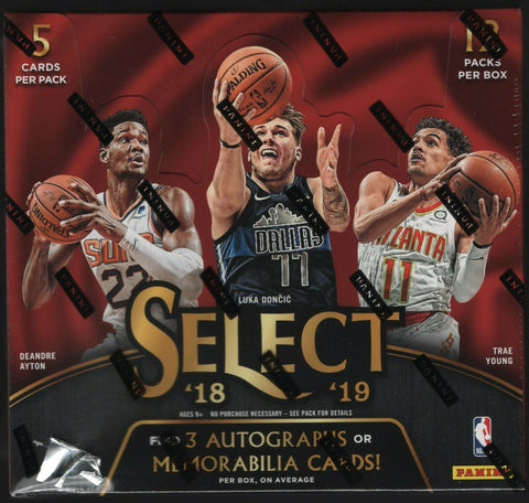 2018-19 Panini Select Basketball Hobby 12-Box Case