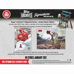 2021 Topps Archives Signature Series - Active Player Edition Baseball Hobby - 20 Box Case