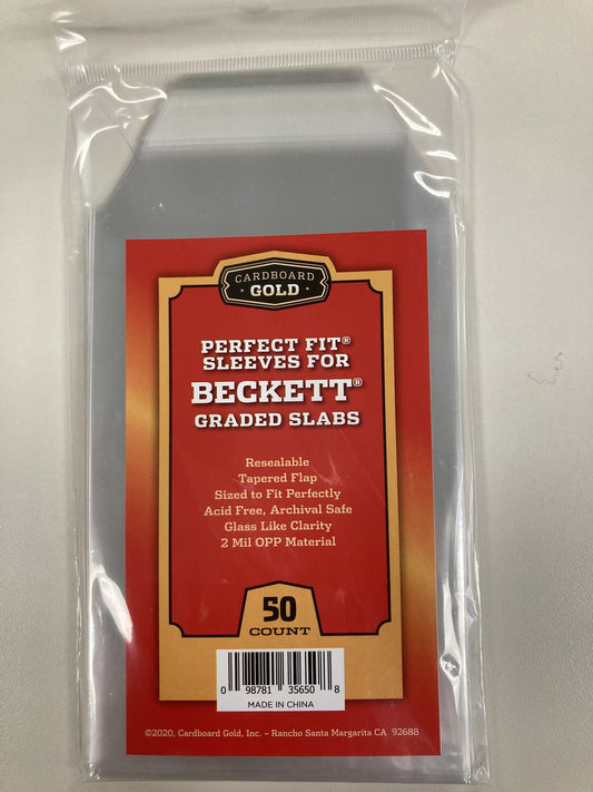 CARDBOARD GOLD PERFECT FIT GRADED SLEEVES - BECKETT