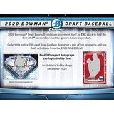 2020 Bowman Draft Baseball Jumbo Hobby  - 8 Box Case