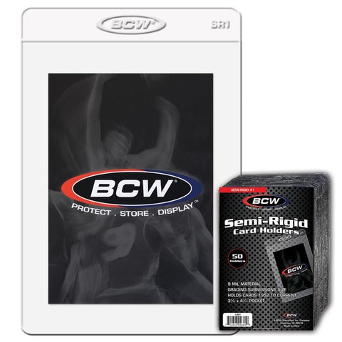 BCW SEMI-RIGID GRADED CARD HOLDERS PACK (50)