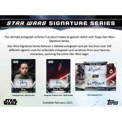 2021 Topps Star Wars Signature Series Hobby - 20 Box Case