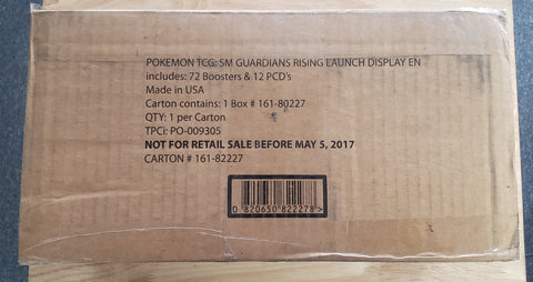 Pokemon Sun and Moon Guardians Rising Launch Display Box