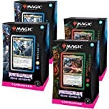 Magic The Gathering: Kamigawa Neon Dynasty Commander 4 Deck Set - Buckle Up and Upgrades Unleased
