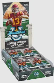 2023 Bowman University Chrome Football Hobby Box - 12 Box Case