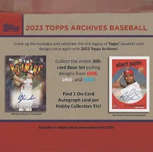 2023 Topps Archives Baseball Hobby Collectors Tin